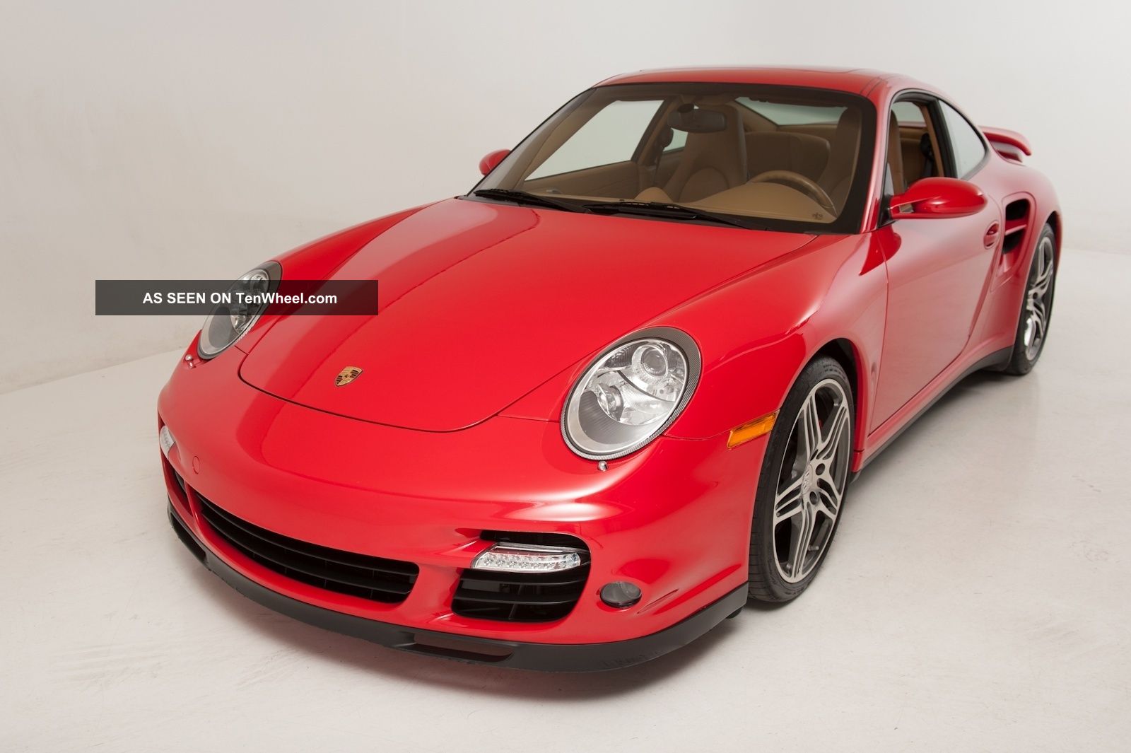 2007 Porsche 911 Turbo Coupe Rare Guards Red Tan 6