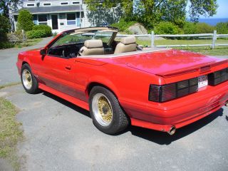 1987 Mustang Mclaren Convertible 456 Auto.  Red With Beige Interior photo