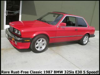 Rare Classic 1987 Bmw 325is 5 Speed E30 Chassis Rust - California Car photo
