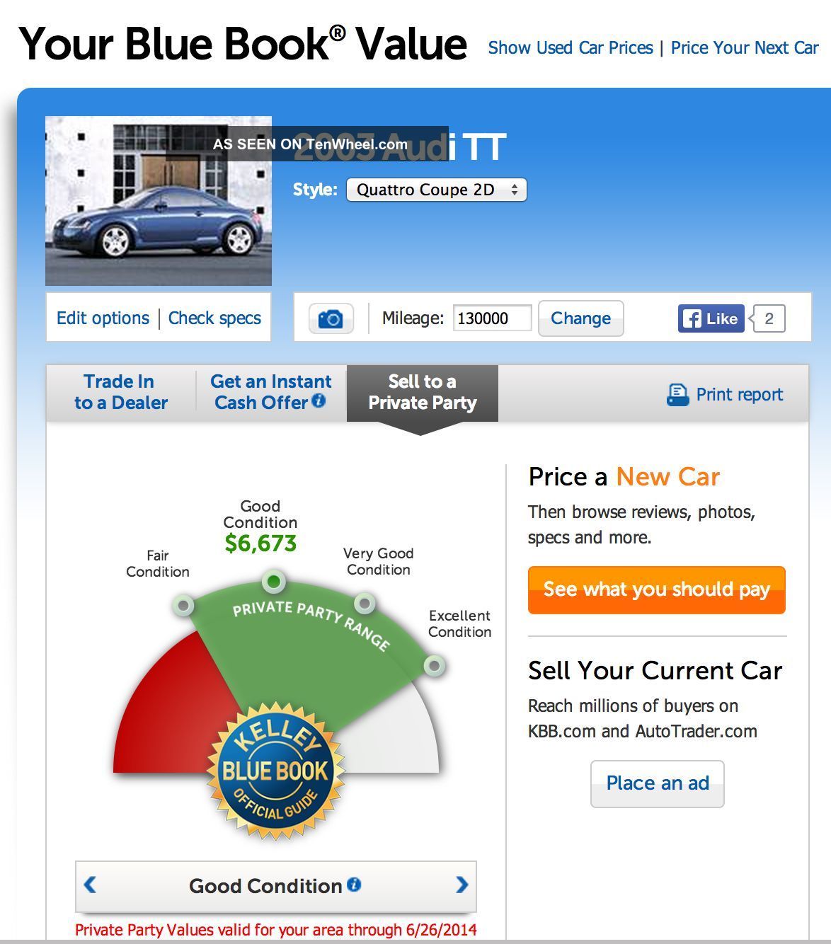 Car Value Online Tool Retail Blue Book 90