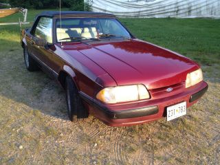 1989 Mustang Convertible Top 4cyl 5 Speed 28 Mpg Survivor Not 5.  0 Ps Pb Ac. photo
