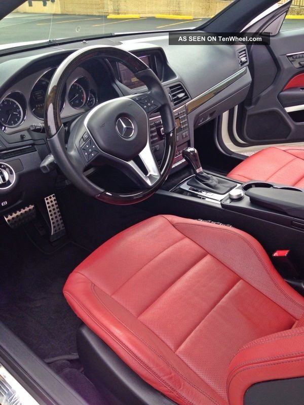 2012 Mercedes Benz E550 White Exterior Red Interior
