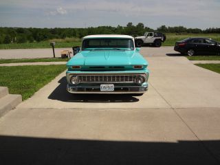 1965 Chevy Custom Cab With A Chopped Top And It ' S Been Lowered,  Custom Interior photo