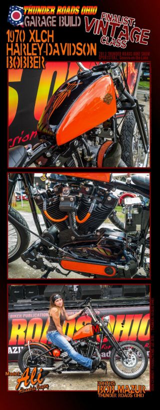 1970 Custom Harley Davidson Bobber Xlch photo
