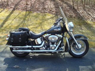 2007 Harley Davidson Flstn Softail Deluxe - Black Pearl photo