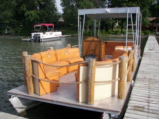 2008 Hand Made Paddle Wheel Diesel Pontoon Boat Kubota photo