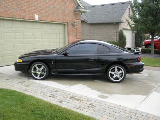 1997 Ford Mustang Cobra,  Black On Black,  Chrome 18 ' Cobra R Wheels photo
