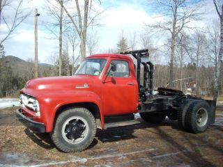 Ford,  F800,  Road Tractor,  1955,  Big Job,  Winch,  Solid Working Truck,  Antique - Rare Rig photo