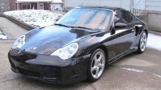2001 996 911 Twin Turbo Awd Porsche Black Savanna Beige Wood Interior photo