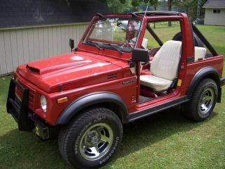 1986 Suzuki Samurai - Red - 4x4 - 5 Speed - Soft Top,  Newer Engine, photo