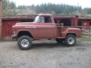 1955 Chevy Short Box Pickup,  4x4 With 6 
