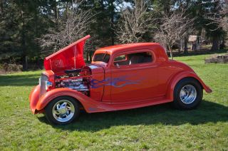 1934 Chevy Coupe Pro Street Street Rod Hot Rod Blown 502 On Pump Gas photo