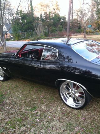 1972 Chevy Chevelle Ss Clone Black With Candy Red Stripes photo