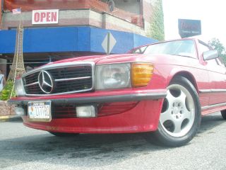 1984 Mercedes Benz Red Convertible 500sl Special Edition 6,  8k Milleage Only photo