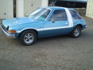 1976 Amc Pacer Great Shape 258 Automatic Ac Hot Rod Blue With White Stripe photo