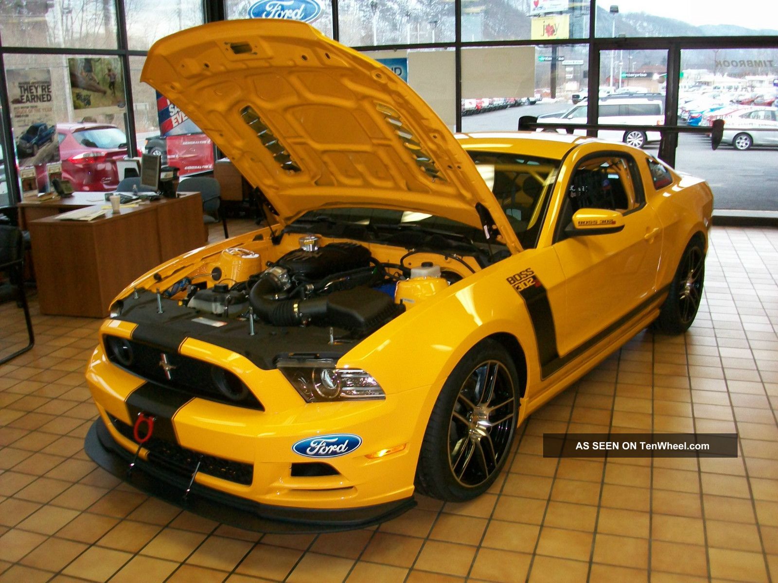 2013 Ford Mustang Boss 302s In School Bus Yellow Mustang photo