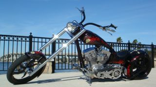 2007 Custom Chopper 330 Rear Tire Soft Tail Polished Revtech - - See Video - - photo
