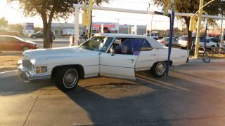 1974 Cadillac Sedan Deville,  White 4 Door,  472 Cu In (7.  7l) Ohv V8 photo