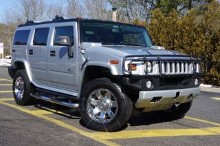 2009 Hummer H2 Rare Silver Ice Dvd Entertainment Moon Roof photo