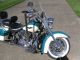2009 09 Harley Davidson Hd Softail Deluxe Flstn Deep Turquoise / Antique White Softail photo 2