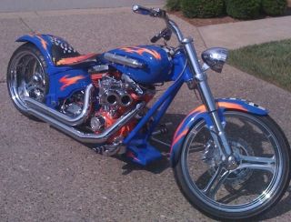 2010 Lightning Chopper Motorcycle With Nos $52k Invested Harley Quality photo
