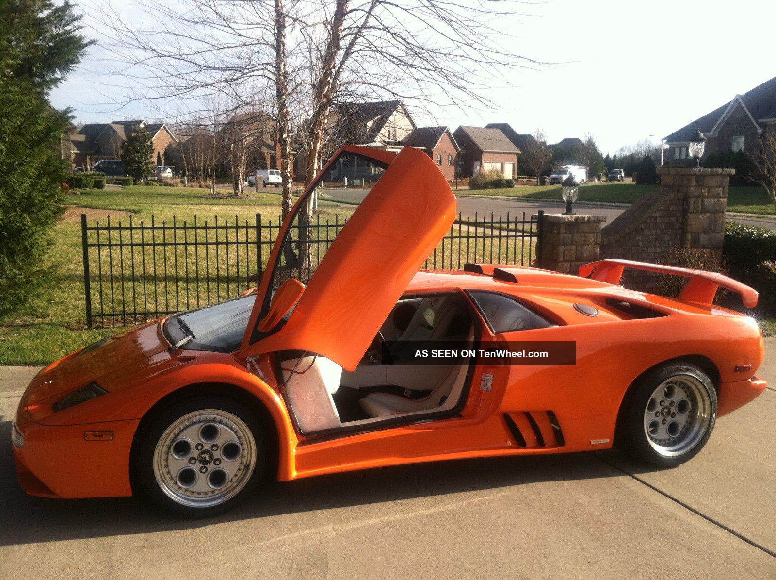 2001 Lamborghini Diablo Orange With White Interior. Replica/Kit Makes photo