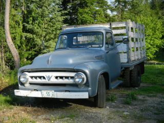 1953 Ford V8,  4 Speed Manual,  350,  1 Ton,  Dually,  Short Flatbed With Racks photo