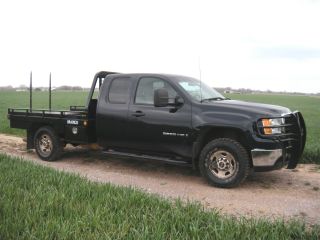 2008 Gmc Sierra 2500 Hd 4x4 Extended Cab Pickup Bramco Hay Bale Spike Flatbed photo