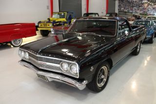 1965 Black Chevy El Camino Truck 327 Engine And 4 Speed On The Floor photo