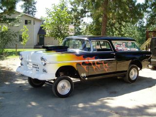 1955 Chevrolet Nomad Gasser (black With Flames) photo