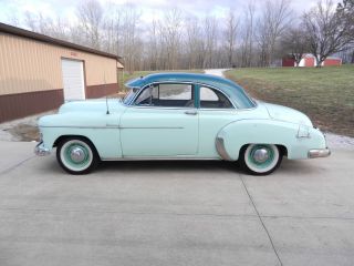 1950 Chevrolet Deluxe Sport Coupe Two Door Six Cylinder Standard Trans. photo