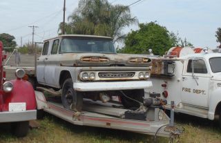 1961 Chevy Crew Cab 3 Door 100 Pics To View Rare Railroad / Forestry photo