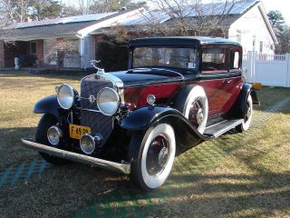 1931 Cadillac 5 Pass Coupe Series 355 Body No.  326 Black And Bavarian Marroon photo