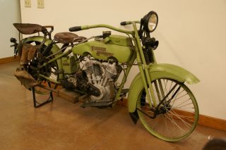 Antique Motorcycle 1924 Harley Jd Battery Model Recent Barn Find 74 