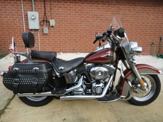 2009 Harley - Davidson Flstc Heritage Softail Classic Two - Tone (red / Gold) photo