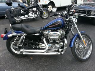 2006 Harley Davidson Sportster 1200 Blue / Black Bg3 Exhaust photo