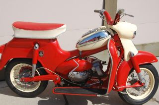 1961 Puch Cheetah Scooter,  Red,  Collectible,  Classic,  Moped photo