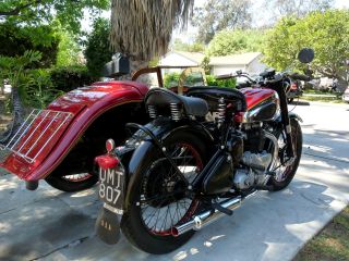 Bsa A7 1949 With Sidecar Antique Classic Collectable Totally photo