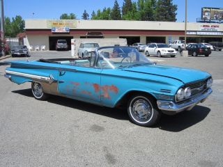 1960 Convertible Impala Project.  Great Resto Candidate,  Factory Paint,  Starts / Runs. photo