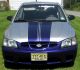 2000 Fresh Indigo Blue Met.  Over Silver Paint,  4cyl,  5spd,  Cold Ac,  Newtbelt,  Exc Accent photo 4