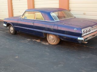1963 Chevy Impala 2dr Hardtop _great Project Car photo