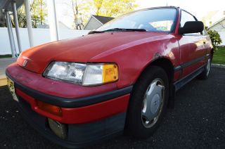 1988 Honda Crx Si 1.  6 Sohc Red 2nd Owner.  Historic Car = 25 Yrs Old Engine A+ photo