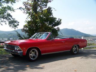 1966 Chevrolet Malibu Convertible 283 V - 8 2 Speed Automatic From The Factory photo