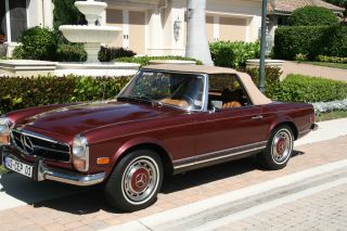 280 Sl 1970 Beauty Exceptional Condition 4 Speed Manual 2 Tops A / C photo