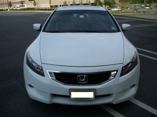 2009 Honda Accord Coupe 6 Cyl Ex - L White With Tan Interior photo