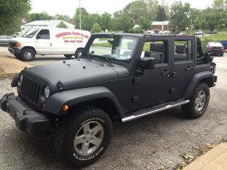 2008 Jeep Wrangler Unlimited X 4x4,  Wrapped Matte Black,  Lift,  Ram Air, photo