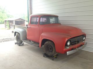 1956 Ford F100 Pickup Truck Very Little Rust Easy Restoration photo