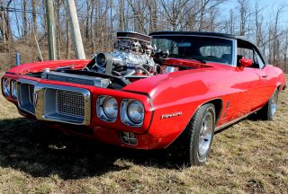 1969 Red Firebird Convertible With 572 Motor 912 Hp Great Car photo