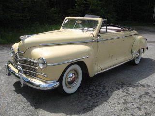 1948 Plymouth Convertible Great Little Driver Mechanics Chrome Top Interior photo