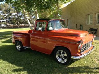 1955 Chevrolet Pickup,  Step Side.  350 V - 8 Engine.  Outstanding And Gorgeous photo